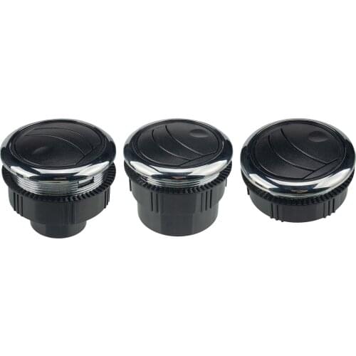 Universal 75mm Round Electroplated Dashboard Conditioning Air Outlet Knob/Integral Type Deflector Air Vent for ATV A/C