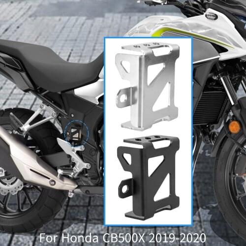 Motorcycle Stainless Steel Rear Brake Fluid Cover Reservoir Guard Protective Accessories For Honda CB500X CB 500X 2019-2020