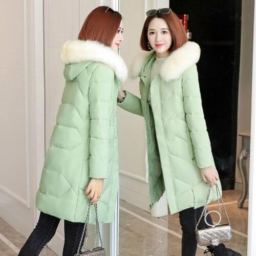 Winter Coat Women Hooded 2021 New Long Sleeve Tops Casual Loose Long Coats Outwear Parkas Sweet Warm Jackets Y30