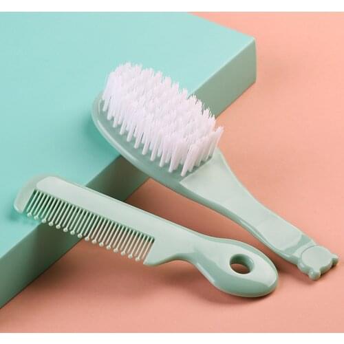 1 set of baby comb care supplies newborn hair brush shampoo round hair comb head massager comb and brush combo