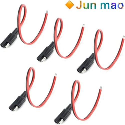 2 PCS SAE Power Automotive Extension Cable 18AWG 30CM 2 Pin with SAE Connector Cable Quick Disconnect Extension Cable