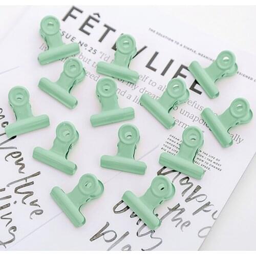 5pcs Cute Lovely Metal Food Snack Sealing Clips Ticket Paper Document Holder Binder Bulldog Clip Clamp School Office Stationery