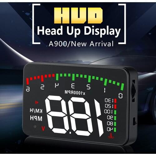 Automobile OBD2 Head Up Dispay Car HUD Windscreen Projector On-board Digital Rotating Speed RPM Voltage Water Temp with Alarm