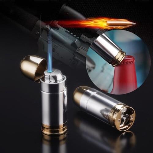 Butane Lighter Personality MenS Stainless Steel Small Accessories Windproof Bullet Bottle Opener Kitchen Cigarette Accessories