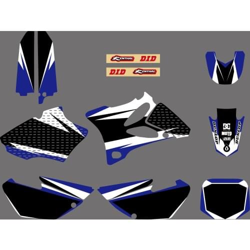 Black TEAM GRAPHICS & BACKGROUND DECALS STICKERS Kit for Yamaha YZ85 YZ 85 2002 2003 2004 05 06 07 08 09 10 11 12 13 2014