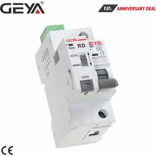 GEYA Din Rail GYM9 1P MCB with Autoreclose Device Automatic Reset Circuit Breaker Smart Home MCB Auto Recloser