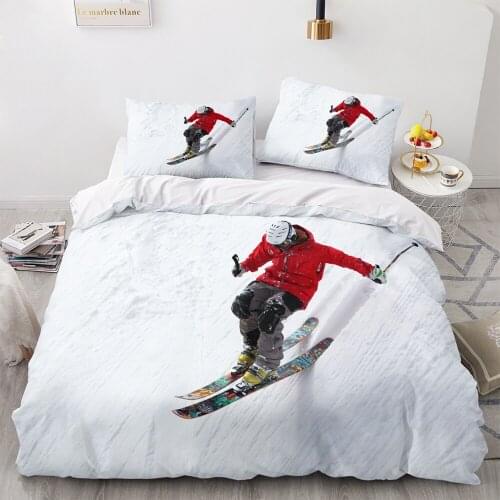 Extreme Sport Bedding Set Single Twin Full Queen King Size Ski Winged Flight Bed Set Childrens Kid Bedroom Duvetcover Sets 007