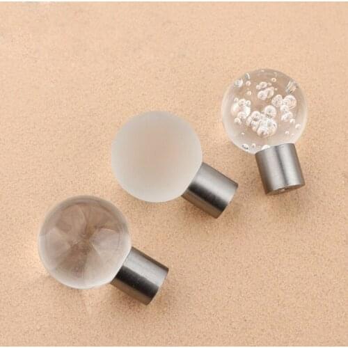 Hot Luxury K9 Crystal Ball Bubble Handles Shoebox Cabinet Handles Closet Door Drawer Knobs Wardrobe Pulls Pullers With Screws