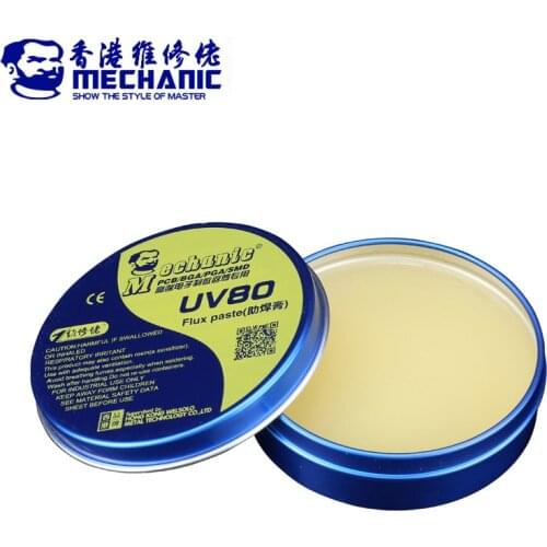 Mechanic UV80 Solder Paste Flux No-clean Halogen-Free BGA Electric Soldering Iron Welding Fluxes For PCB/BGA/PGA/SMD Repair Tool
