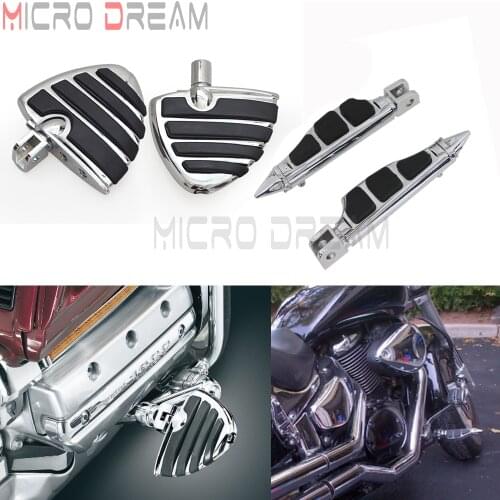 Motorcycle Stiletto Footpeg Footrest Chrome Foot Pegs for Suzuki Boulevard M109R M50 M90 Volusia 800 Honda GL1800 2001-2013