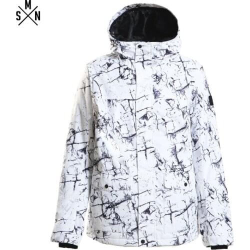 SMN Snowboard Jacket Mens Windproof Waterproof Breathable Winter Thicken Mountaineering Snow Country Travel Jacket