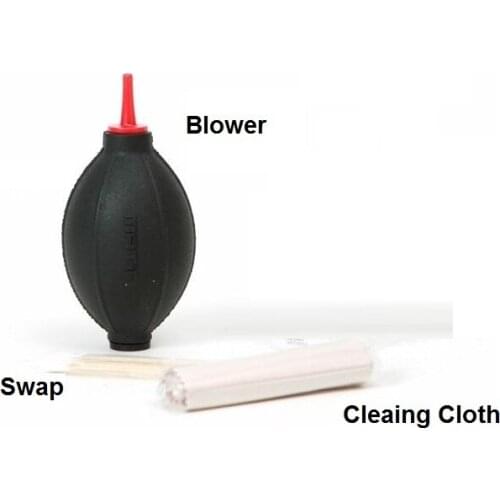 Cleaning kit for microscope, optical lens cleaning tissue, blower