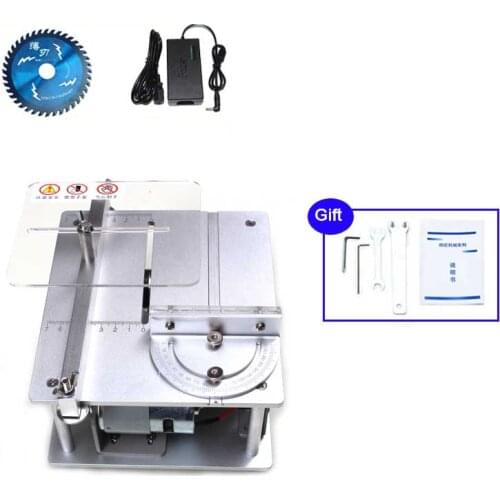 Mini Table Saw Handmade Woodworking DIY Model Electric Polishing Cutting Tool Aluminum Alloy Circular Saw Blade 5000 rpm DC24V