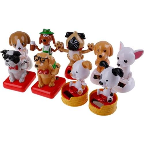 New Auto magic solar powered dancing dogs swinging bobble toy gift car decoration