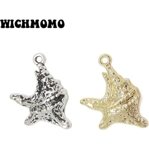 2019 New 34*24mm 5pieces/bag High Quality Zinc Alloy Beach Conch Charms Pendant for Earring Necklace Jewelry Accessories