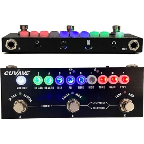 Rechargeable Multi Effects Pedal Delay Chorus Phaser Reverb Effect Pedal Guitar Accessories Guitar Pedal 8 IR Cabinet Delay