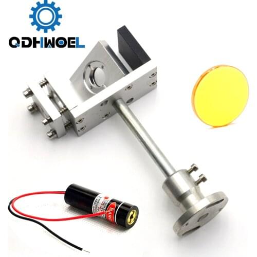 Whole Set 20mm Co2 Laser Beam Combiner with Mount and Laser Pointer For Laser Engraving Cutting Free Shipping