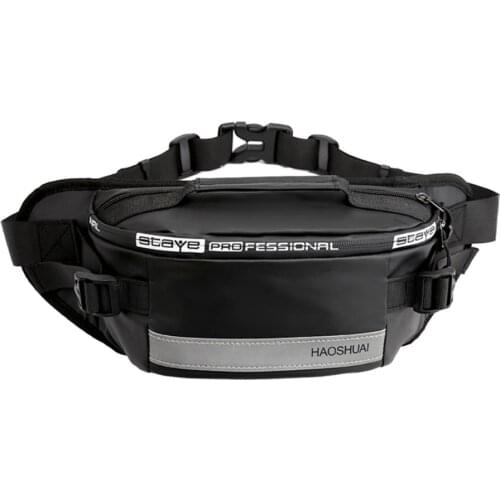 Outdoor Anti-Theft Waist Bag Men Fashion Reflective Run Fanny Pack New Waterproof Cell Phone Storage Bag