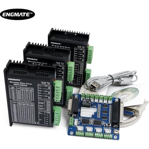 SAVEBASE DIY CNC 3Axis Kit with 5 Axis Breakout Board& DM556D Stepper Driver EMA2-050D56 24-50VDC 2.1A-5.6A