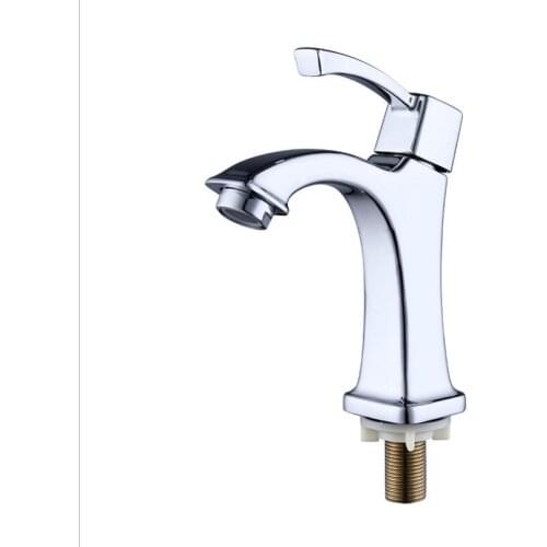 G1/2 Zinc Alloy Basin Faucet Bathroom Sink Faucet Single Handle Single Hole Faucet Deck Mount Single Cold Washbasin Tap