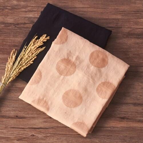 Spring summer silk flax fabric New Circular Wave Point tissu High-end dress clothes patchwork