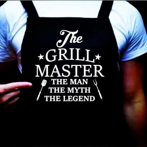 Custom Funny BBQ Apron for Men,Personalized The Grill Master The Man The Myth The Legend,Humorous Standard Funny Chef Gifts