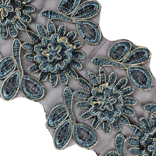 2yards Lace 3D Floral Fabric Trimming Ribbon Trim Applique Cord Guipure Tape Sewing Supplies T2453