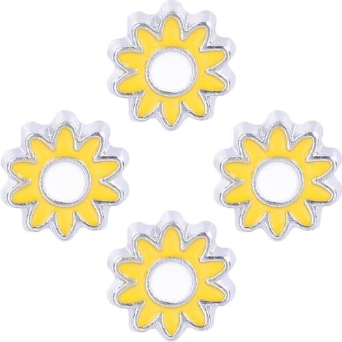 F232 Floating Charms Sun Flower Charms For Glass Living Locket 8*8mm