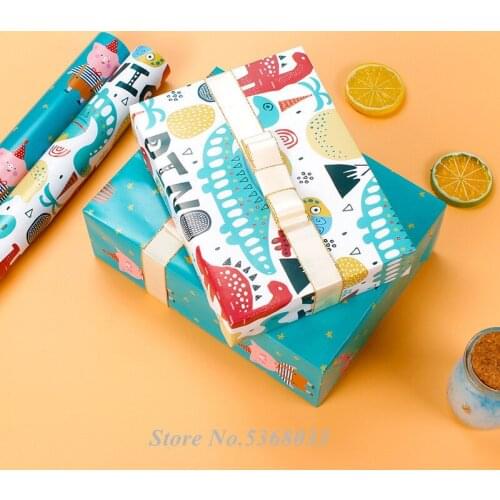 20pcs Wholesale Cartoon Gift Wrapping Papers Kids Birthday Party Baby Shower Party Favors Supply Gift Box Wrapping paper