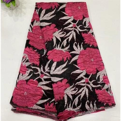 2021 African Jacquard Fabric Lace Nigerian French Tulle Lace High Quality Brocade Lace Fabric For Wedding Party Dress NI5467