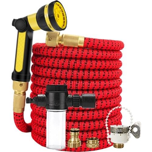 2021 High Pressure Expandable Garden Hose Magic Car Wash Flexible Hose With Foam Water Bottle Spray Gun Gardening Tools The New