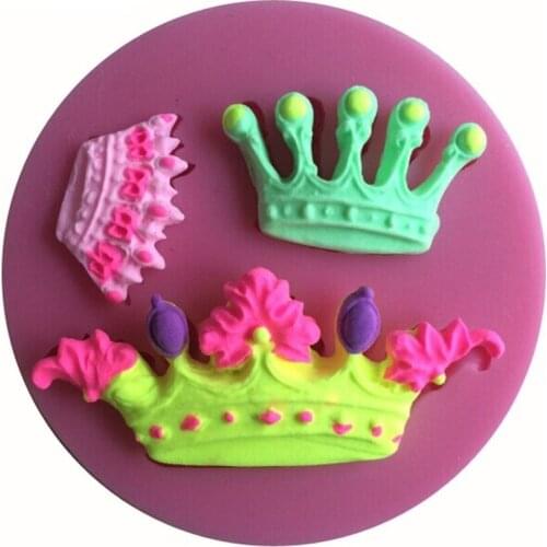 3D Silicone Crown Shaped Baking Mold Fondant Cake Tool Chocolate Candy Cookies Pastry Soap Moulds
