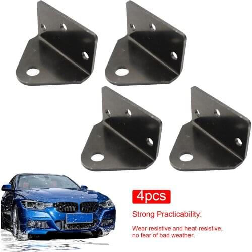 4 Packs Metal Black Electrophoresis Bracket Accessories Wear-resistive Holder for Car Door Windows