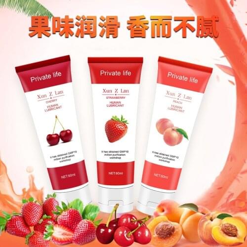 60g Flavor Lubricant for Anal Sex Oral Sex Massage Oil Cherry Cream Woman Oral Sex Vaginal Gel Water Based Lube Easy To Clean