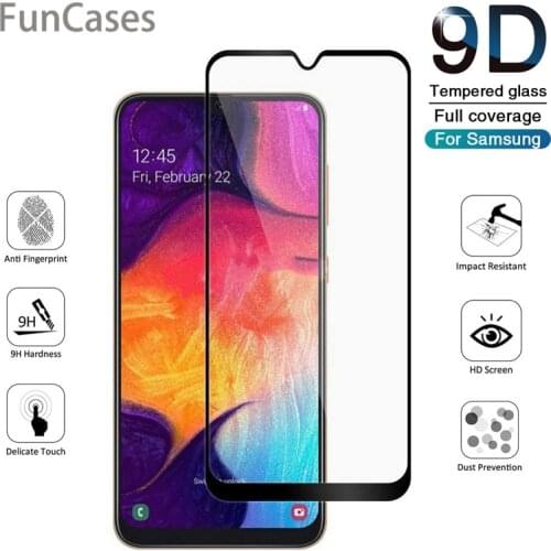 9D Curved Tempered Glass on the for Samsung Galaxy A10 A20 A30 Screen Protector for Samsung A40 A50 A60 A70 A80 A90 Sklo