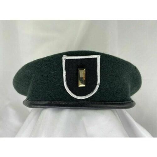 US Army 5th Special Forces Group Green Beret Second Lieutenant Officer Rank Hat