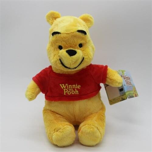 Free shipping Disney 26cm Original Winnie The Pooh Bear Plush Toy Animal Stuffed Soft Boy Doll Toys For Kids Gift