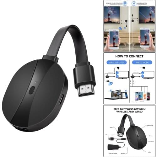 4K 2.4G Wireless Adapter WIFI Display Dongle, Video Receiver, Easy to use