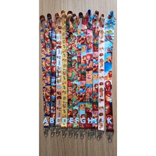 11design 1pcs cartoon simba Key Lanyard Badge ID Cards Holders Neck Straps with Keyring Gifts Party Favors