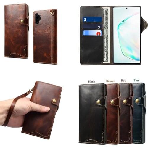 Hand strip bag for Samsung Galaxy Note 10+ wallet case Note 10 Plus soft cover Note10+ protector