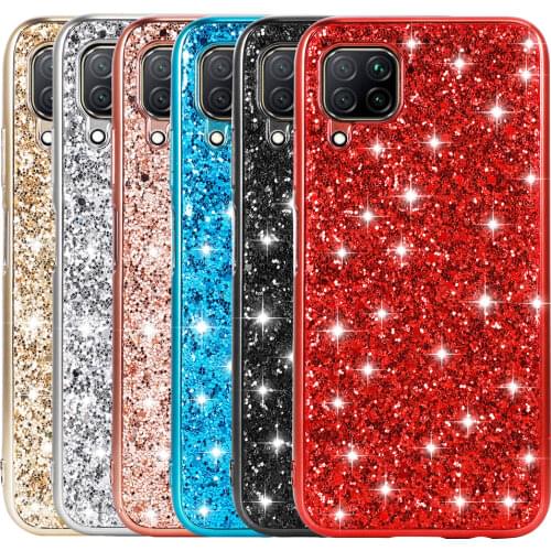 Case For Samsung Galaxy A32 A52 A72 A12 A42 5G A31Case Bling Glitter Sequins Cover For Samsung S21 Ultra S20 FE A01 Core M31S