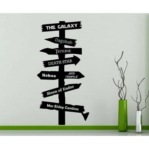 Road Sign Wall Decal Gift Vinyl Wall Sticker Movie Poster Removable for Kids Room Home Decoration Mural C022