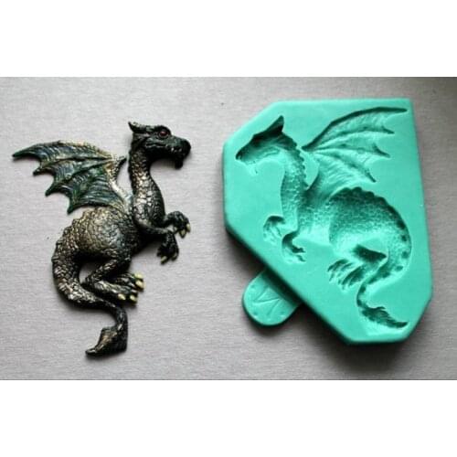 Dragon Shape Silicone Fondant Mould Sugarcraft Cake Decorating Fondant Mold Food Grade for Cake Decorations