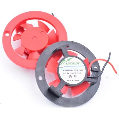 Hydraulic car led car light cooling fan 6V 9V 12V motorcycle lamp diameter 40mm mounting aperture 35mm red and black