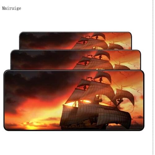 Mairuige Ship Sailing on the Sea 3D Print Speed Big Large Locking Edge Mouse Pad Mat Washable Gaming Mousepad For CSGO DOTA LOL