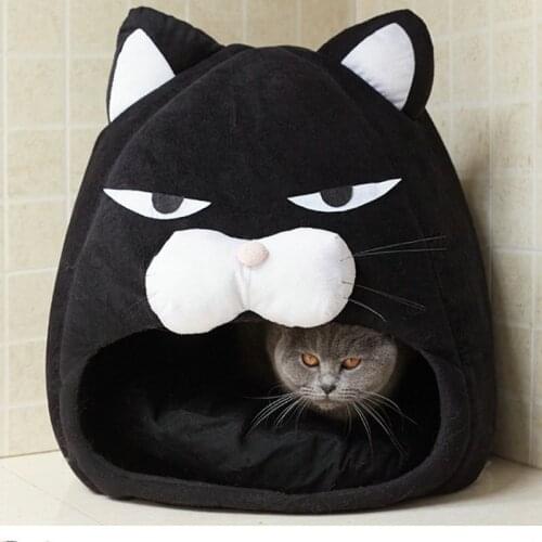Pet Bed Lovely Cat House For Puppy Cat Warm Soft Foldable Cat Bed Soft Sofa Cushion Comfortable Pet House Sleep Bag Pet Supplies