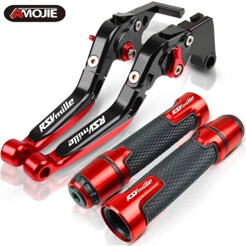 Motorcycle Accessories Extendable Brake Clutch Levers Handlebar Hand Grips For Aprilia RSV MILLE / R 1999 2000 2001 2002 2003
