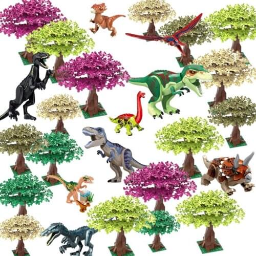 Wholesale 14pcs/lot Plants leaves trees MOC building Blocks bricks Models baby toys children gift education model