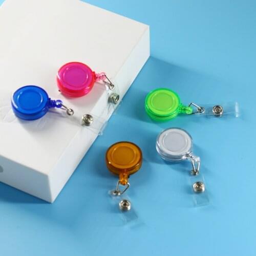 1PC Plastic Badge Reel with Back Metal Clip for Employees Card Holder Factory Workers Work Card Shirt Breast Pocket Card Clip