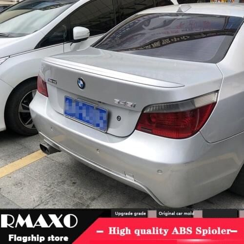 For E60 Spoiler 2006-2010 BMW 5 series 520i 320li 525li 528i Spoiler m5P ABS plastic Material Car Rear Wing Color Rear Spoiler
